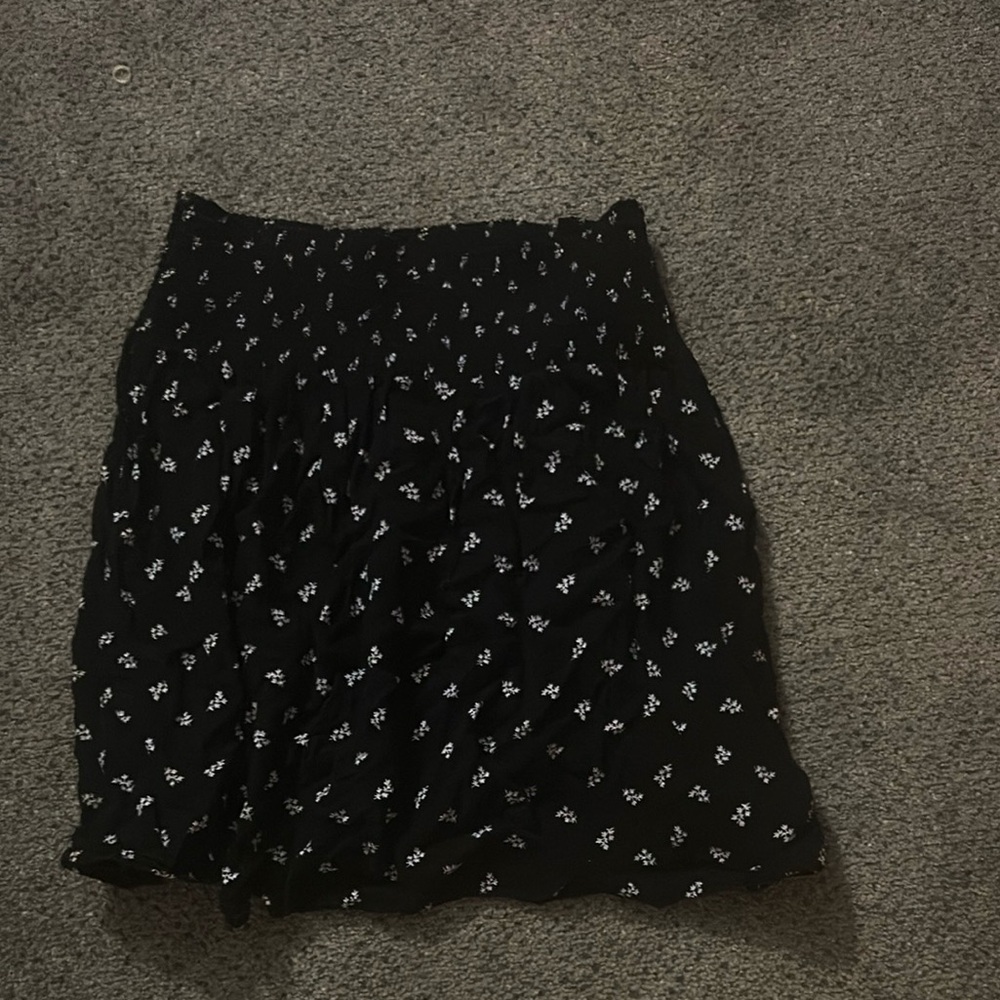 Mossimo Supply Co Black and White Ruched Mini Skirt